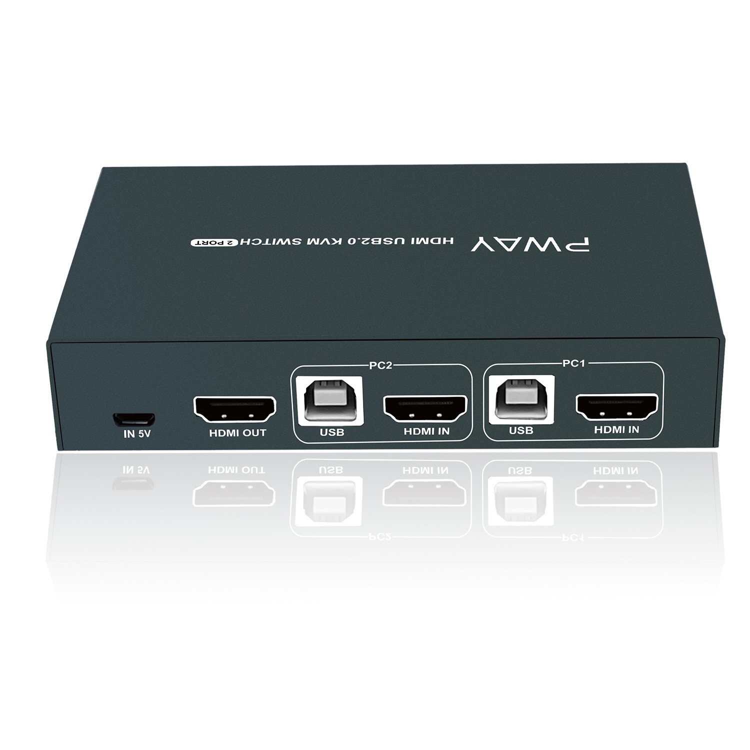 HDMI KVM切換器二進(jìn)一出 4K高清視頻 支持鼠標(biāo)鍵盤熱鍵切換